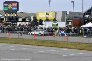 Timbers supporters gathering before the match