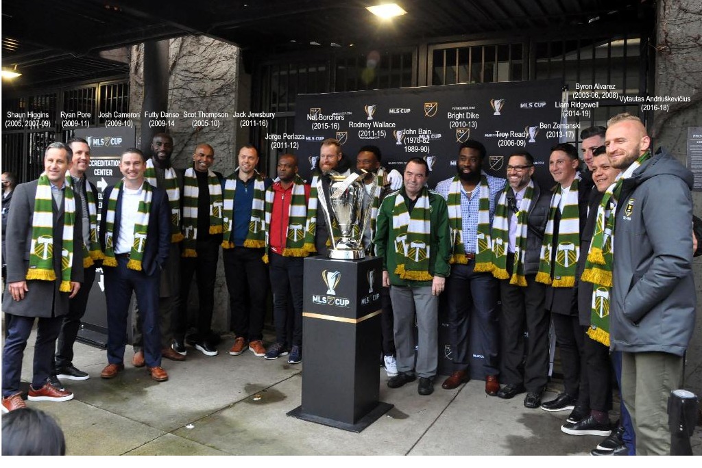 Timbers from all eras deliver MLS Cup trophy to Providence Park